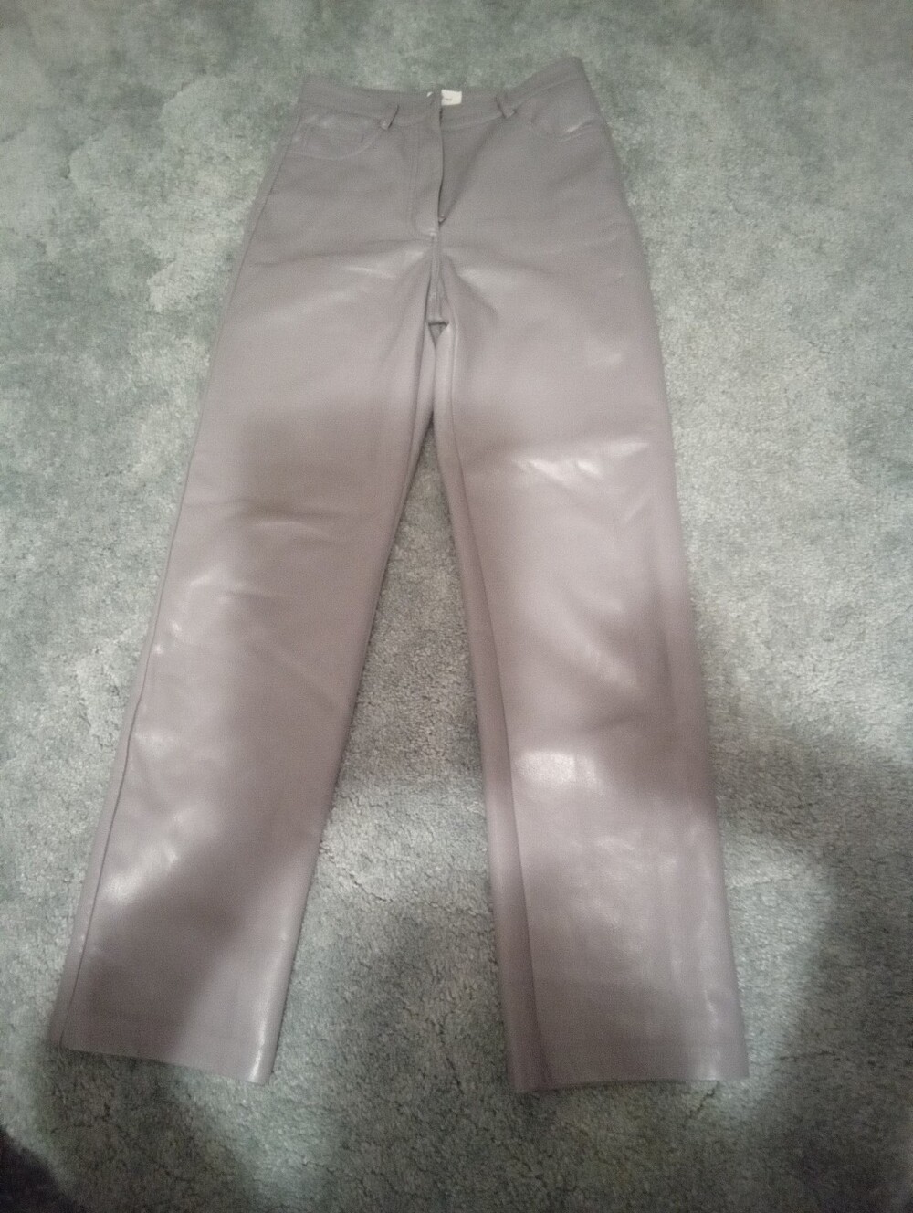 Wilfred Slate Gray Leather Pants
